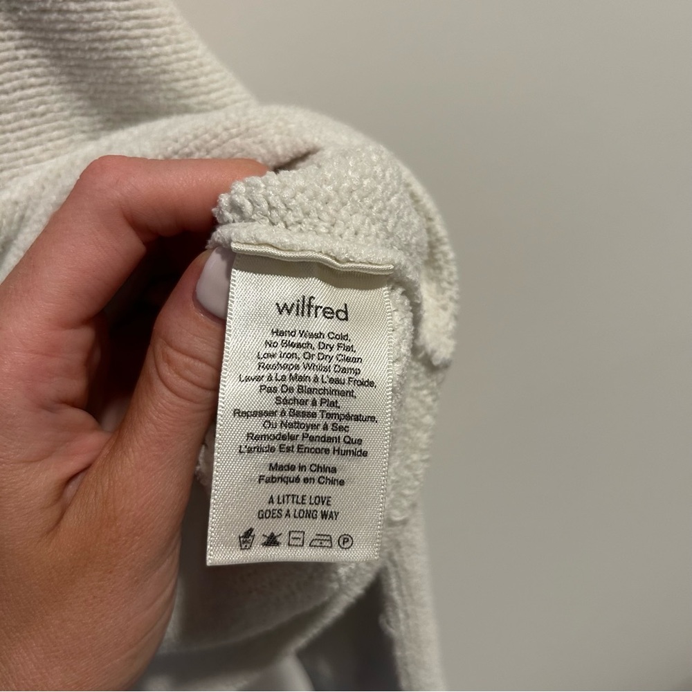 Aritzia Wilfred Cream Sweater Size Small - Picture 5 of 8